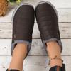 Women's Solid Color Fluffy Boots, Thick Soled Soft Soled Winter Warm Lining Boots, Non Slip Warm Short Boots