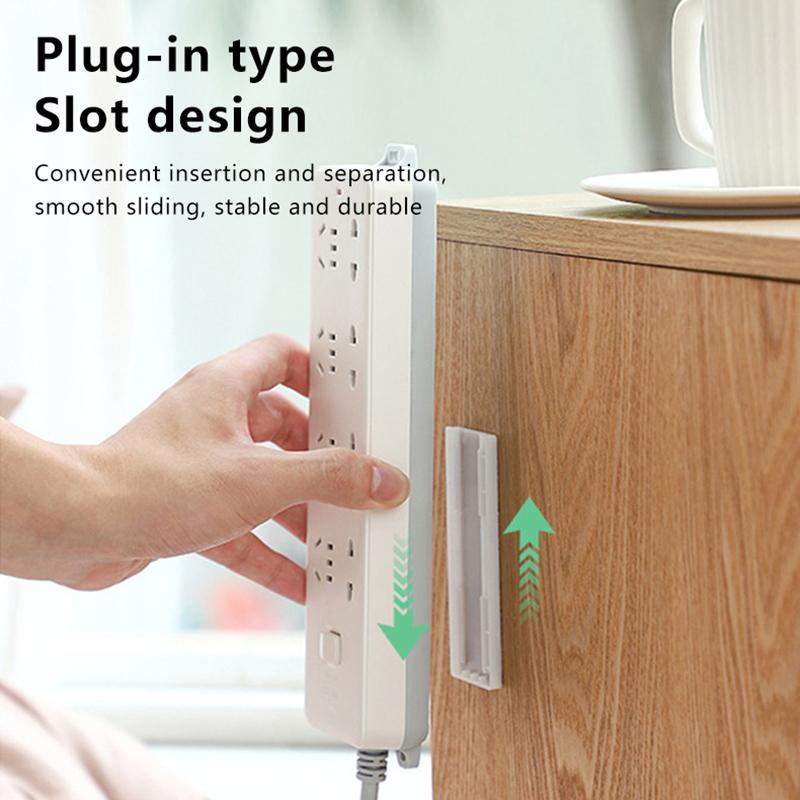 Multifunctional Power Strip Holder No-Drill Socket Router Storage Rack Home Wall Mount