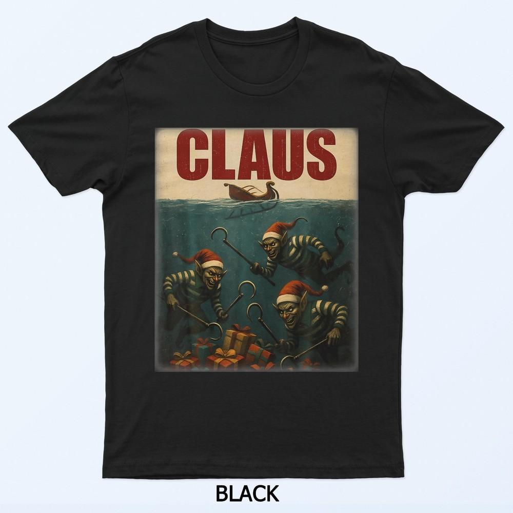 

Creepy Claus Horror Christmas Dark Elf Top T-Shirt L