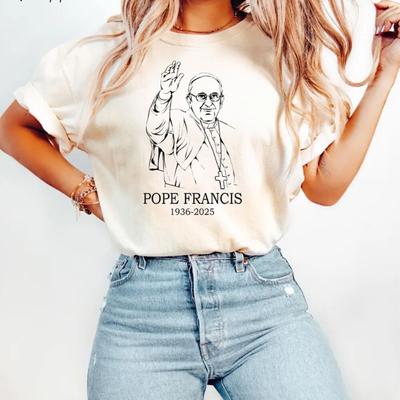 RIP Pape François T-shirt Catholique Vatican Hommage T-shirt 1936–2026 T-shirt Chrétien