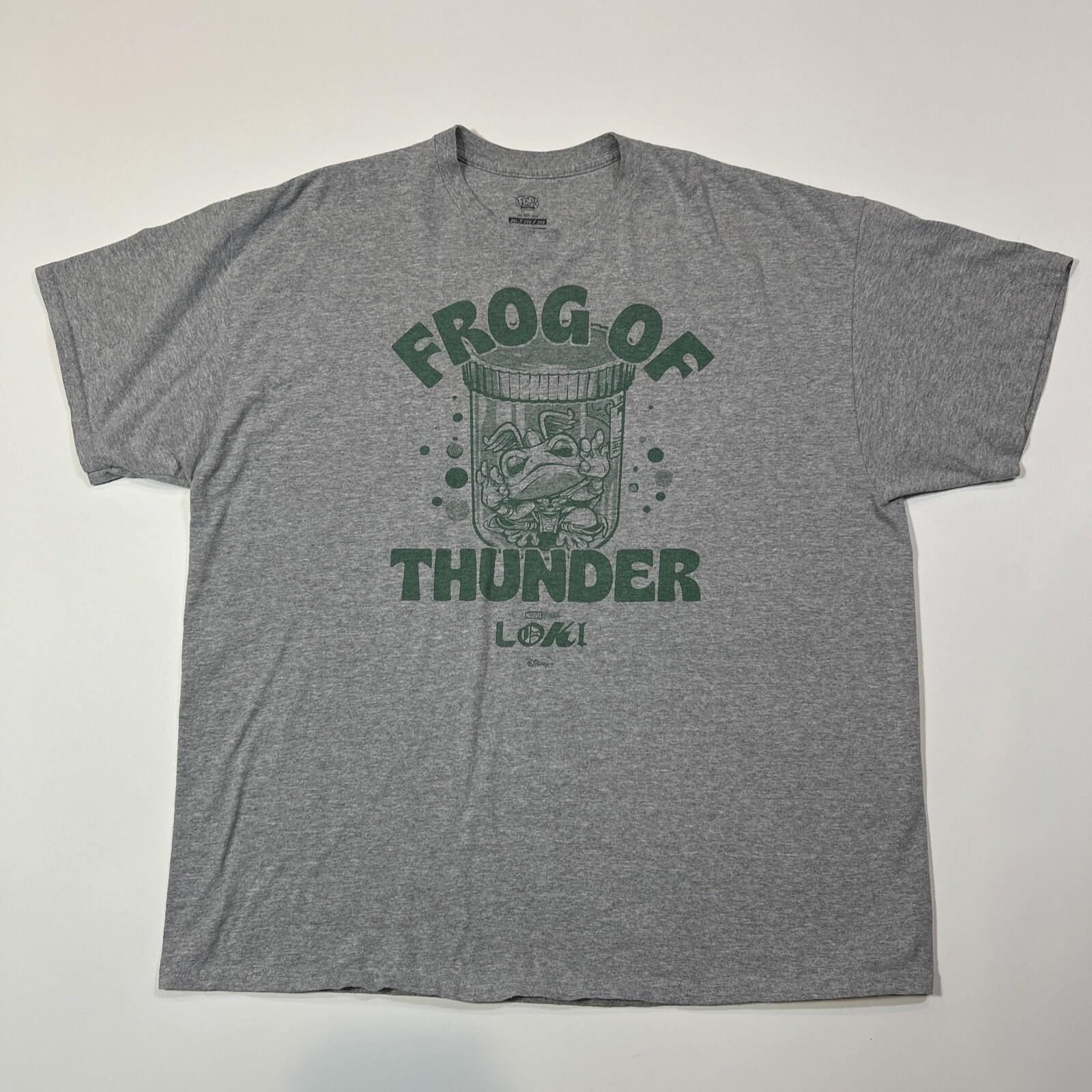 Marvel Frog of Thunder Mens 2XL XXL Graphic T-Shirt Gray Thor Comics Avengers S разноцветный