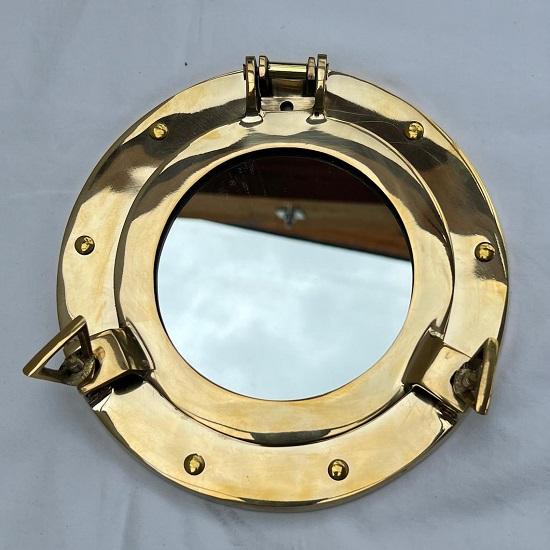 Nautical Brass Porthole Mirror  Wall Hanging Home Decor  Port Ho  Nautical theme  Nautical Mirror