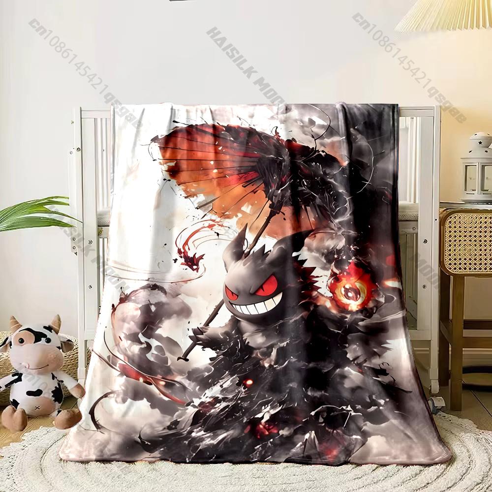 Best Seller! Classic Japanese Anime Pokemon Card Retro Charizard Print Blanket Home Travel Blanket Sofa Bedding Cover Blanket
