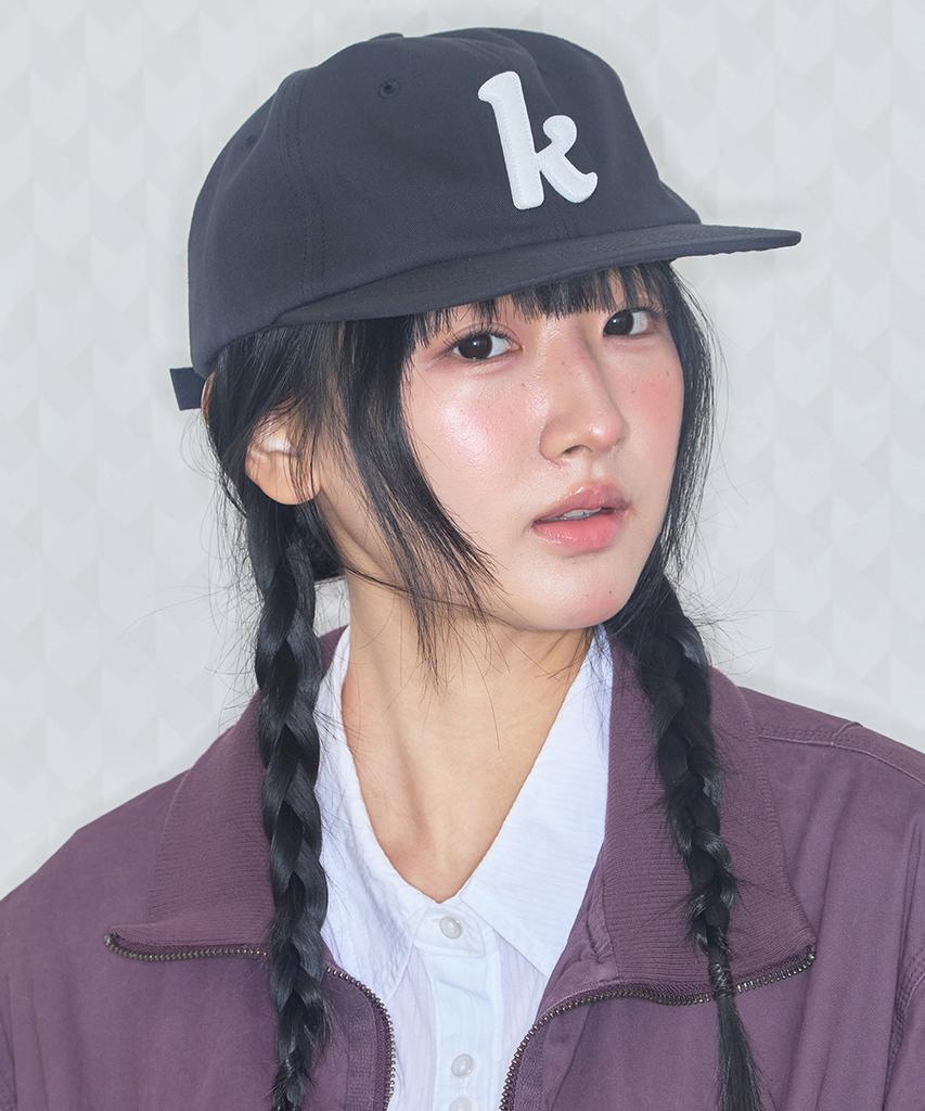 Kiibi K-Logo Applique Cap Black