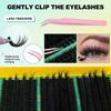 Dense Dd Curled Mixed False Eyelash Set 10-16M Curled Diy Segmented Eyelashes