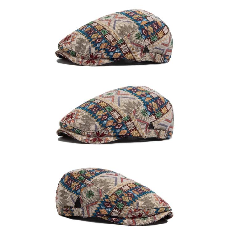 Elegant Embroidered Beret Hat Stylish Unisex Accessory Comfortable Wear For Outdoor Adventures And Social Gatherings