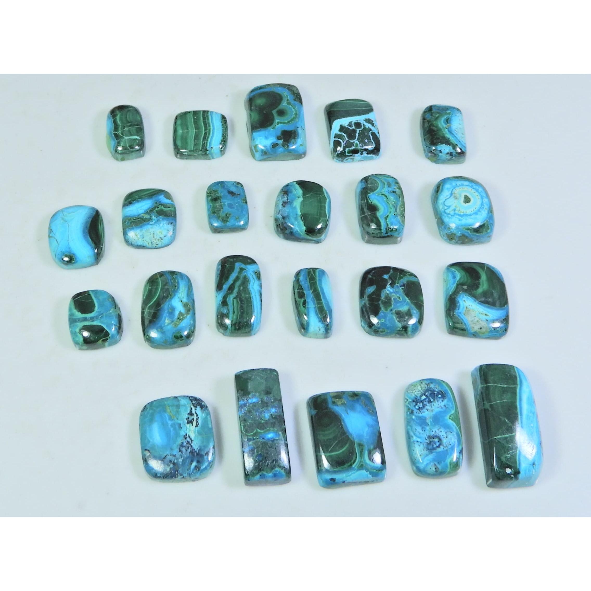 

10-18 ММ Натуральный Хризоколла Малахит Октагон Кабошон Драгоценный камень 22 шт. Лот C-170