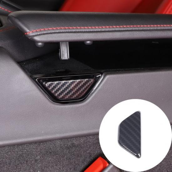 ABS Carbon Car Armrest Box Switch Trim Decorative Cover For Corvette C8 +
