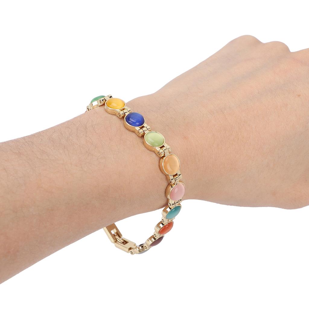 Titanstål Magnetarmband Dam Modernt Utsökt Smärtlindring Magnetisk TerapiarmbandFärg