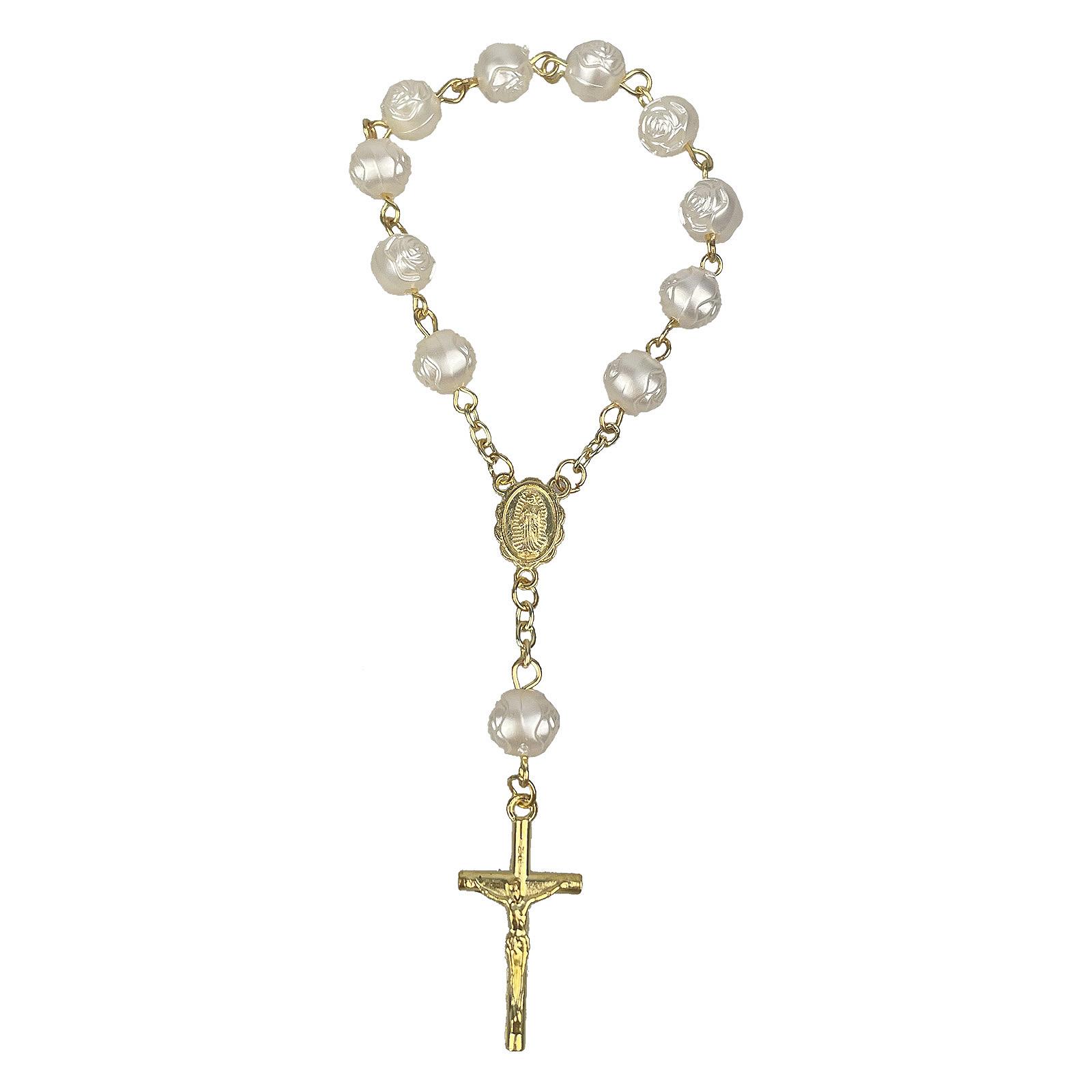 

Acrylic Finger Rosaries Baptism Rosary Favor Small Rosary with Cross Party Favor for Communion Baptism Wedding Party