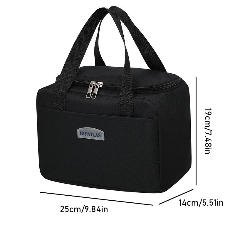 Stor Kapacitet Vattentät Oxford Bärbar Dragkedja Termisk Lunchväska Isolerad Frysväska Kontor Student Bekväm Matlåda