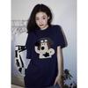 Pure Cotton Heavy Design Cartoon Puppy Short-sleeved T-shirt Women's Summer New Niche Trendy Brand Loose Half-sleeved Top