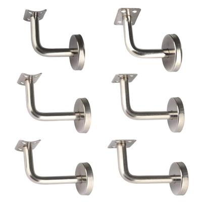6 Stück L-Form Metall Handlauf Montagehalterungen Wandmontierter Treppenhalter Mit Schrauben Für Innen- und Außenmontage