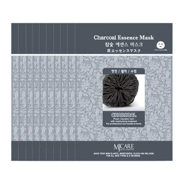 [100 sheets] Charcoal Sebum Care Essence Moisture Mask Sheet Pack_18565318_634664