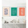 Fun Colored Text Bathroom Identification Series Poster Print Canvas Art Pictures Home for Wall Modern Decor Frameless Painting