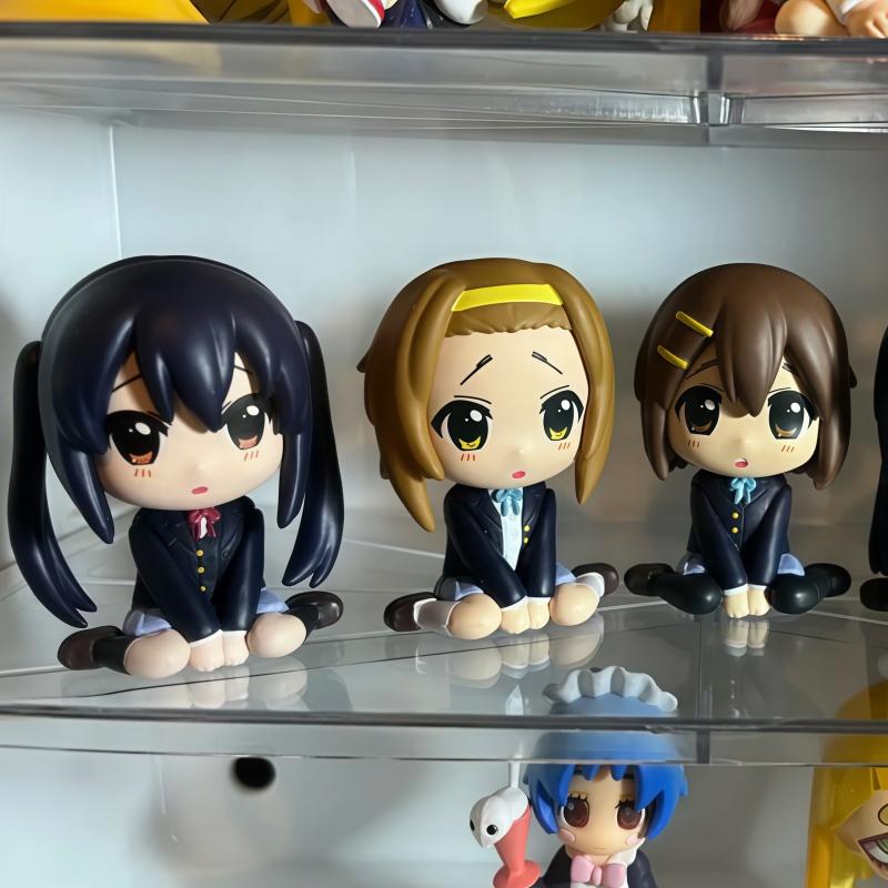   K-On Machibouke Series Mio Akiyama Azusa Nakano Cute Kneeling Pose Desktop Decor Anime Fans Collectible Gift