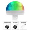 Car USB Magic LED Light,Voice-Controlled LED,Party Disco Atmosphere Light,Rotating Stage Light,Without Battery,Car Enthusiasts