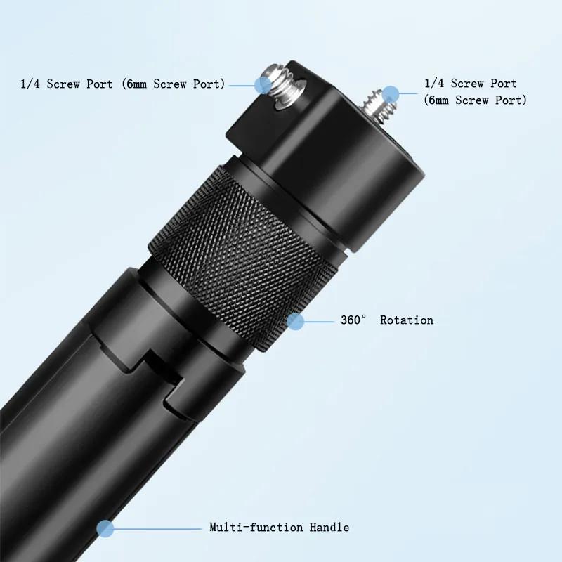 Für Insta360 X4 X3 X2 Bullet Time Selfie-Stick für GoPro 12 11 10 9 8 DJI Action 4 3 SJCAM Kamera Erweiterter Bündelgriff