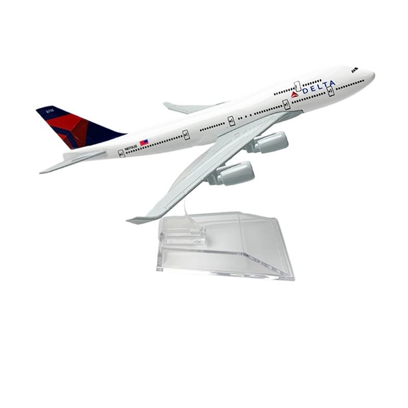 

1/400 Scale 16cm Plane Delta Airways 747 Plane Toy Kids Souvenir Alloy Aircraft Aviation B747 Model Toy Decoration Children Gift