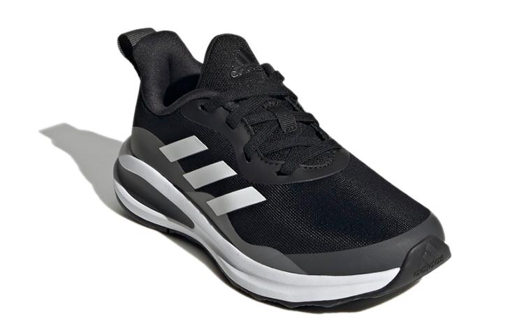 adidas FortaRun J Lace Running K Abrasion Resistant Breathable Low Top Sports Casual Shoes Black White Kids' GY7597