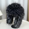 Thickened Winter Outdoor Imitation Fox Fur Warm Windproof Women's Plush Ski Face Small Ear Protection Hat