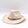 Tibetaanse hoed dames casual zonneklep cowboyhoed Tibetaanse hoge hoed heren suède grote maat jazzhoed grootgerande vilten hoed