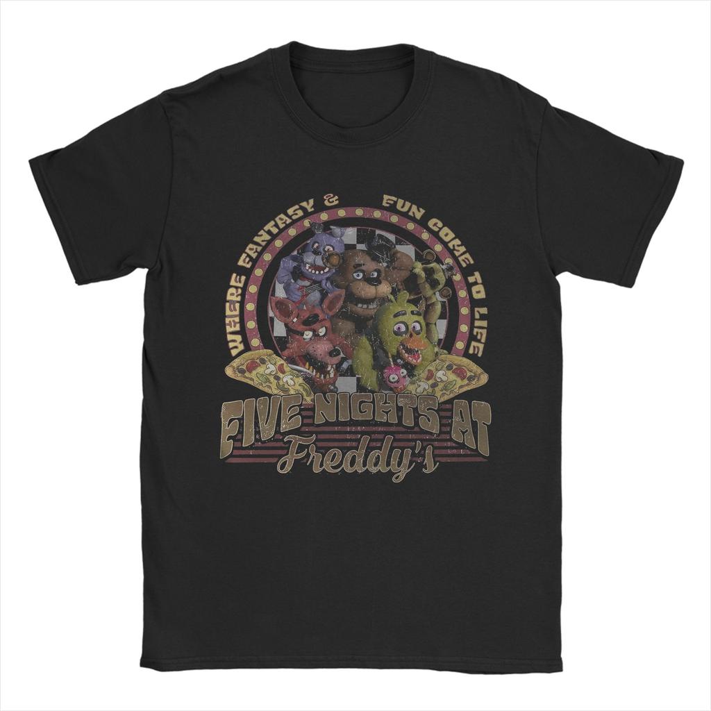Unisex FNAF At Freddys T Shirt  100 Cotton Clothing Unique Short Sleeve Crewneck Tees Gift Idea TShirt
