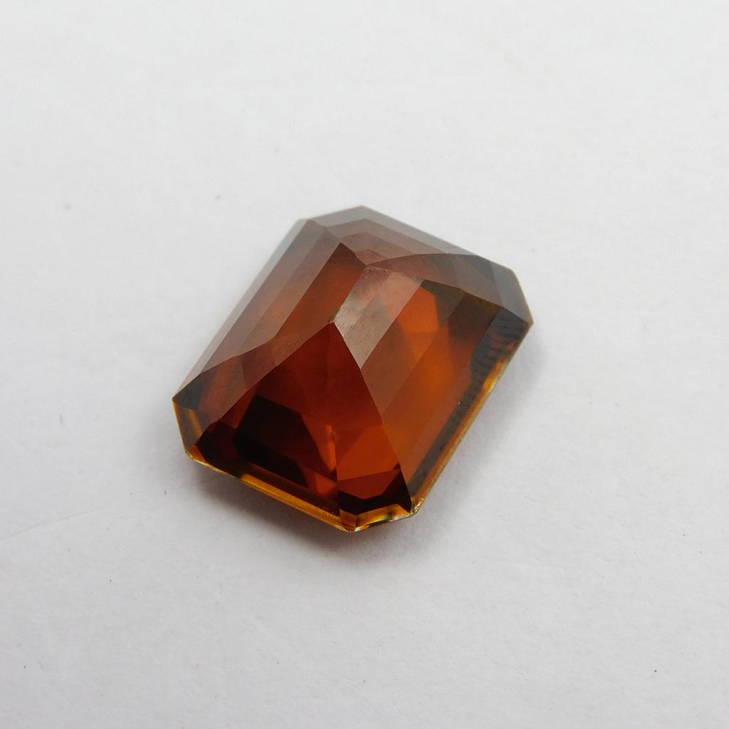 Natural Orange Sapphire Loose Gemstone 10.60 ct Emerald Cut September Birthstone for Gem Collections