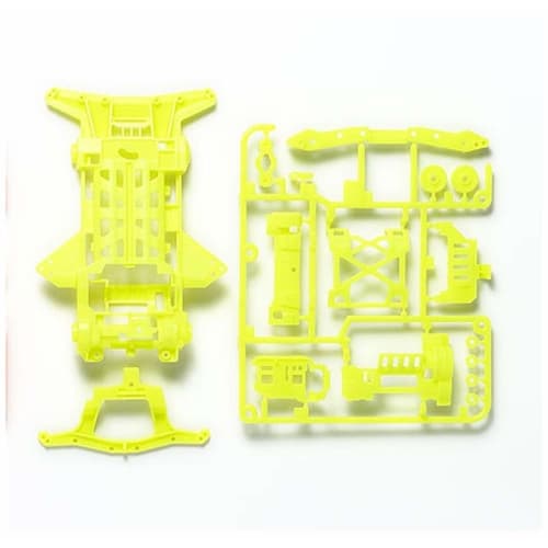 Tamiya Mini 4WD Special Edition Super XX Fluorescent Chassis Set (Orange/Yellow) 95479