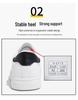 Unisex Lightweight White Sneakers for Wide Feet - Casual Flat Shoes In European & American Styles