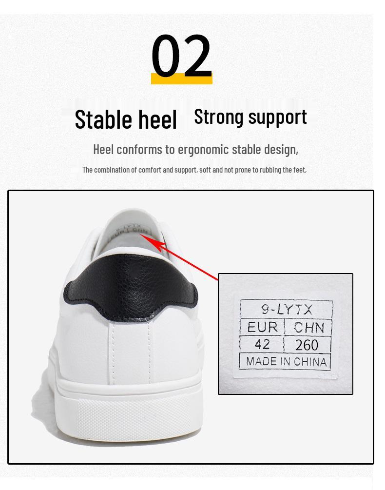 Unisex Lightweight White Sneakers for Wide Feet - Casual Flat Shoes In European & American Styles