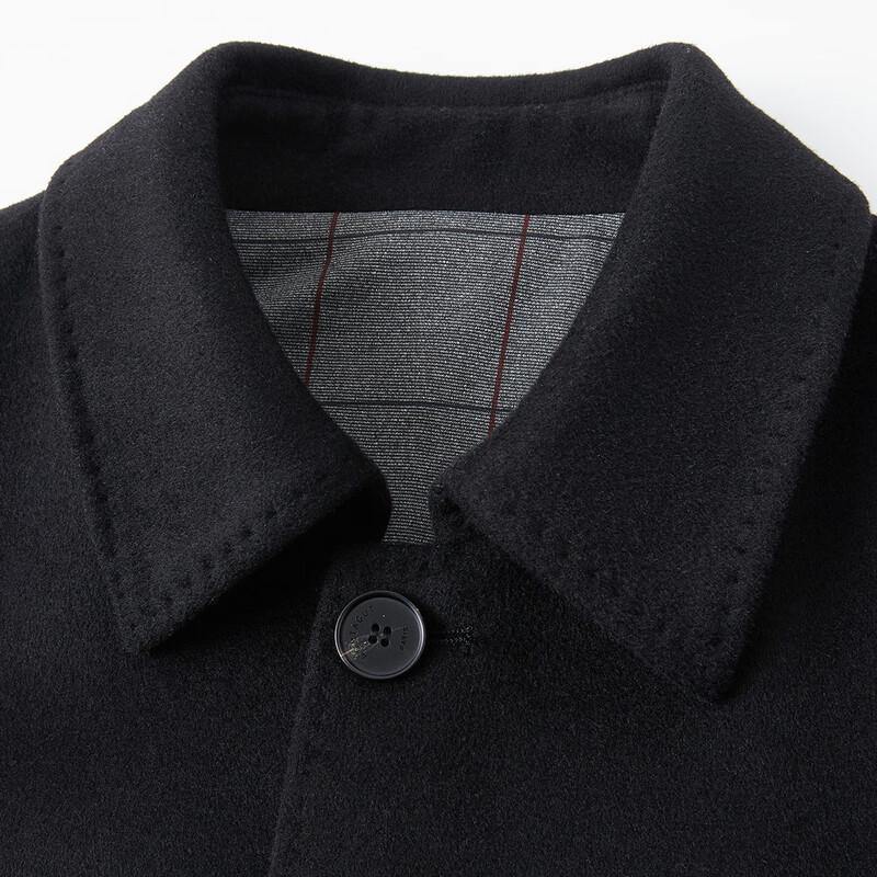 MONTAGUT Men's Mid-length Wool Blend Business Overcoat