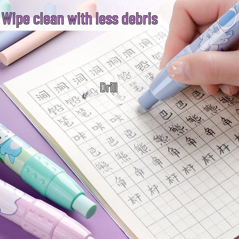 Cartoon Creative Retractable Eraser Refills for First Graders