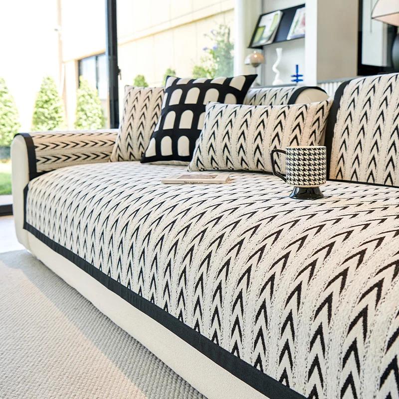 Light Luxury and High-end Sense Chenier Sofa Cushion Anti Slip Cover Cloth All Season Universal Cover Cloth