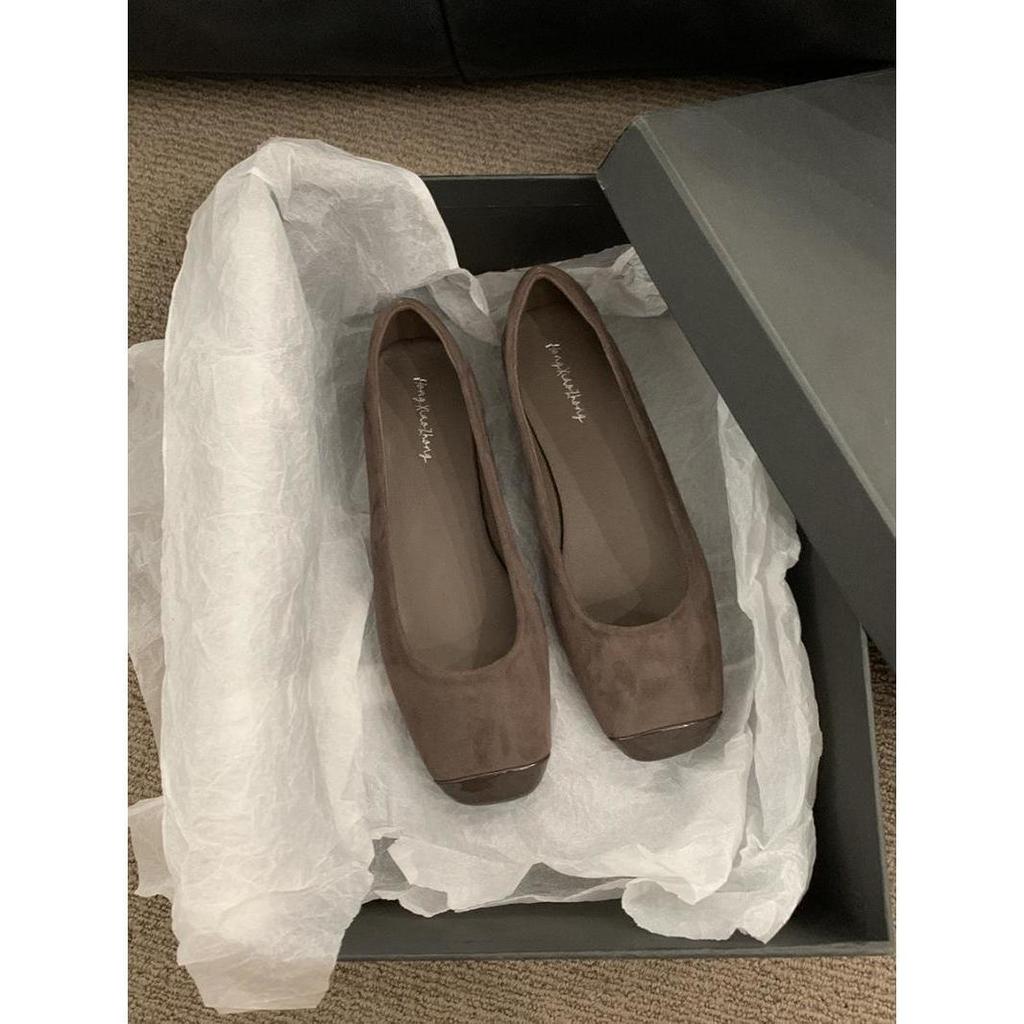 French flat-soled retro single shoes women's shoes 2025 new spring, autumn and winter one-pedal grandma shoes small fragrant evening shoes