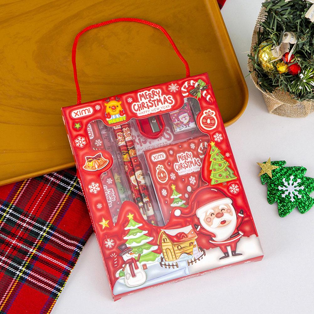 10pcs 6sets Cute 3D Cartoon Stationery Set Perfect Gift for The Beginning of The School Year Pencil Notebook Ruler Eraser Set