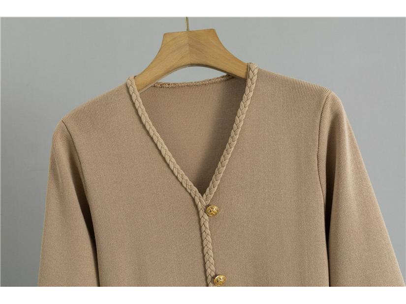 French Knitted A-line Dress & Matching Coat - Women's Slimming Autumn/Winter Woolen Base Layer