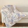 Floral Flannel Throw Blanket: No Shedding, Soft & Skin-Friendly Warm Cover, Perfect for Home, Movie Nights, Halloween & Christmas