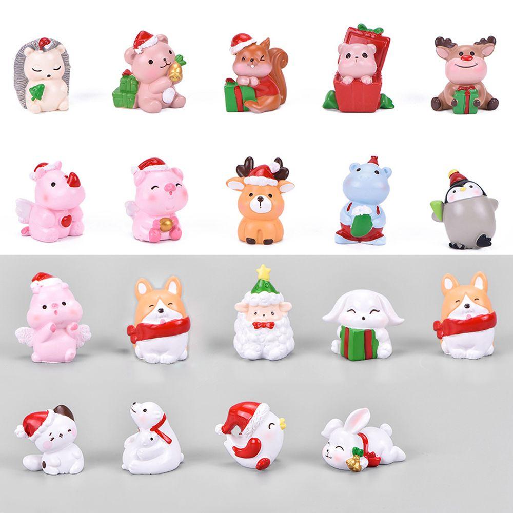 

Коробка Лось Пінгвін Вівця Фея Прикраса саду Різдво Фігурки тварин Мікро Пейзаж Снігова Куля Type 18