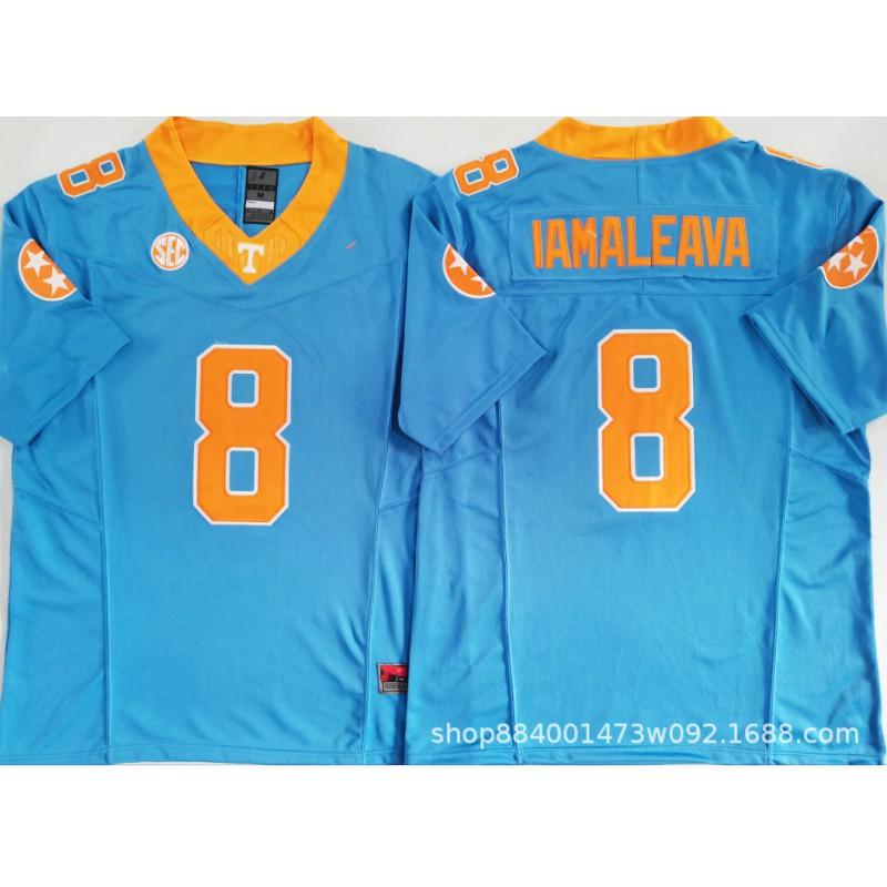 Mens College Football Jersey Team Cotton Blend Rugby Training Shirt Buckeyes Longhorns Volunteers Buffaloes