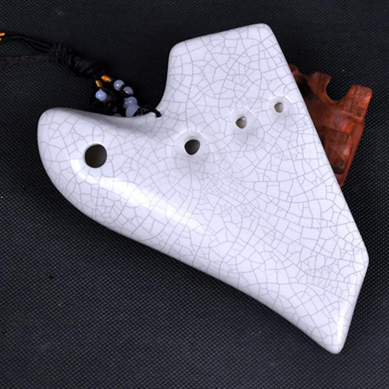 White Ocarina Triple Ocarina Music Instrument Tone C Legend Ocarinas Professional Musical Instrumentation Flute Accessories