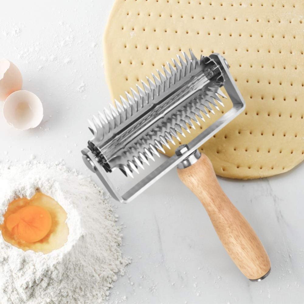 Stainless Steel Pizza Roller Puncher Effort-saving Berry Crusher Baking Tool
