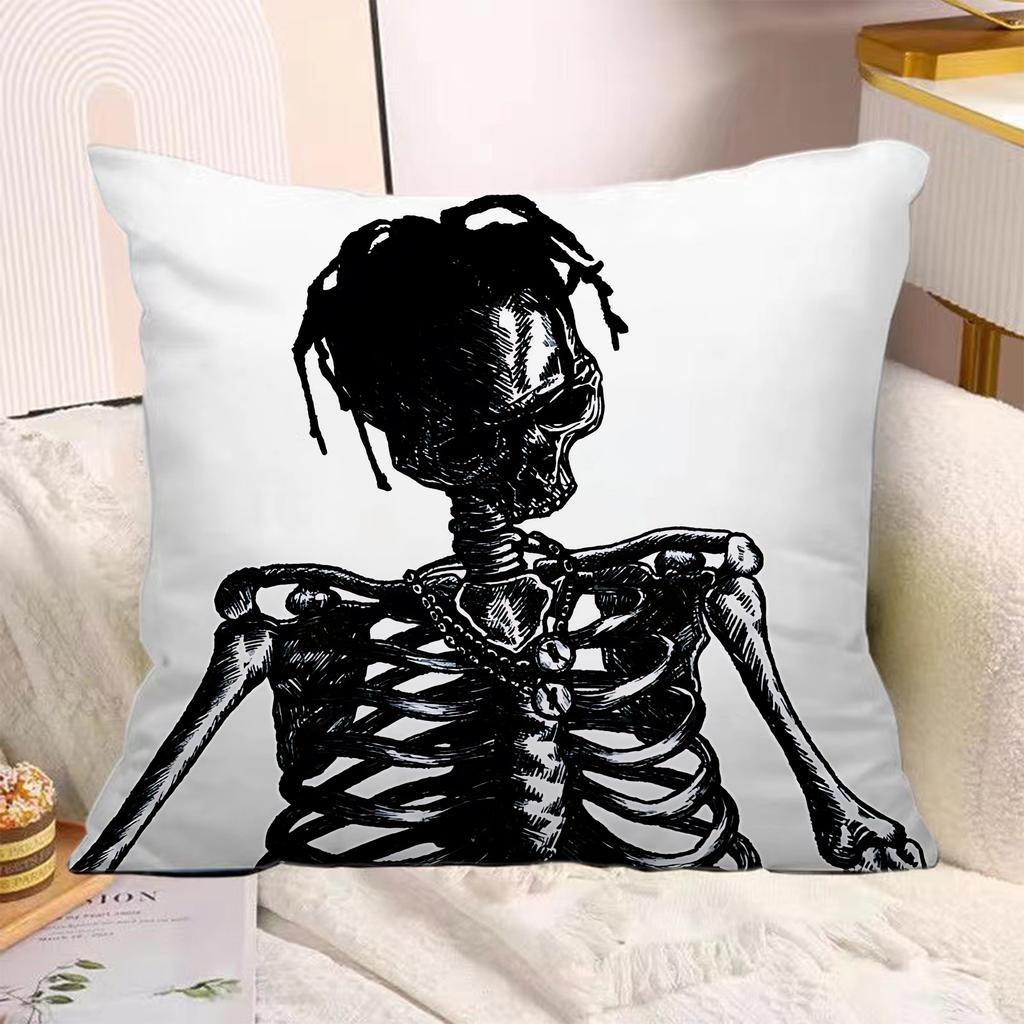 Rapper Pillow Covers Cartoon Sofa Decorative Home Doublesided Printing Short Plush Cute Cushion TTravis SScott Cover