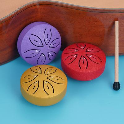Çelik Dil Tamburu Taşınabilir Yağmur Tamburu Hand Pan Tambur Perküsyon Müzik Aletleri 3 İnç 6 Nota Yoga Meditasyonu Müzikal Oyuncak İçin