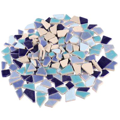 200pcs Mosaic Tiles Ceramic Tile For Irregular Supplies Stone Glazed Assortment Crafts Stained Mixed Backsplash Floor Color