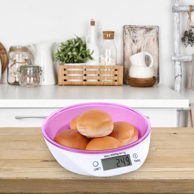 High Precisions Kitchen Baking Scale With Removable Bowl Portable Digital Scale Accurate Weight Measurement Tool