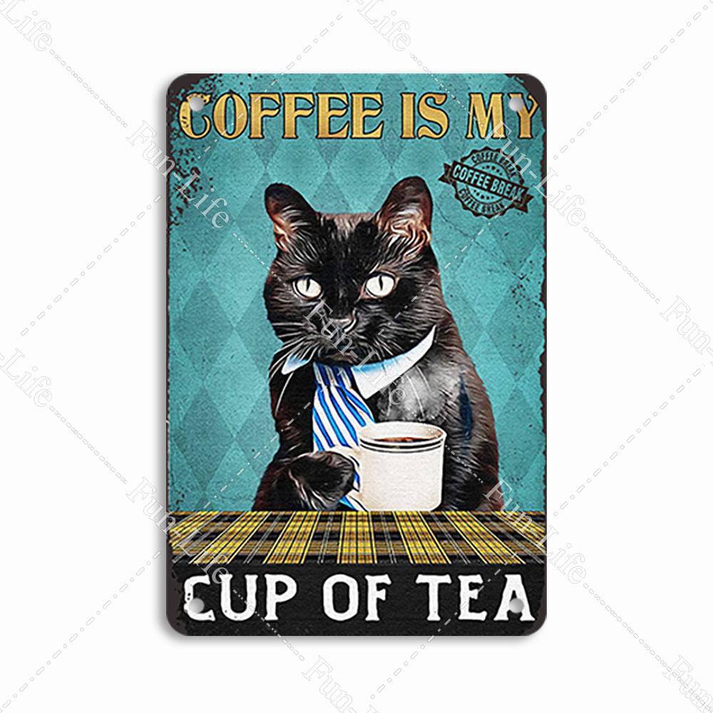 Vintage Cat Metal Sign Poster, Home Decor, Retro Animals Tin Sign, Living Room, Pet Shop, Bar, Hotel, 20x30cm