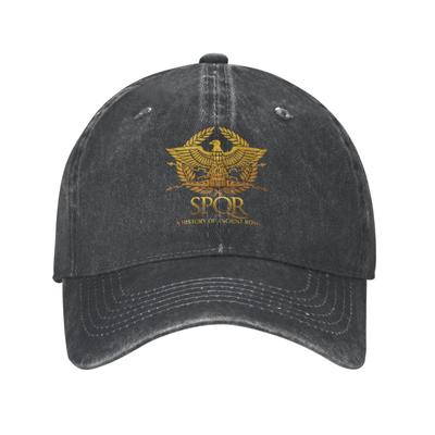 Punk Unisex Baumwolle SPQR Römisches Reich Baseballkappe Gladiator Imperial Golden Eagle Emblem Verstellbare Papamütze für Unisex Wounisex Sports