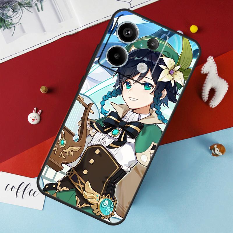 Genshin Impact Venti Case For Xiaomi Redmi 12 13C 12C 10C 9C Redmi Note 13 9 10 11 12 Pro 9S 10S 11S 12S Cover