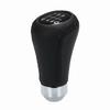 Car Manual Gear Shift Knob Shifter Black Leather Red Stitch 6 Speed Universal